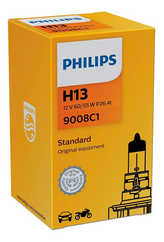 Lampara Philips H13 9008 12v 60/55w P26-4t C1