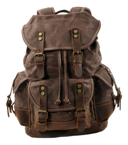 Mochila De Lona, Mochila De Viaje, Mochila Informal Ligera Y