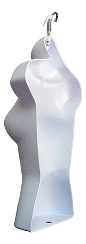 Maniquí Busto Torso Hueco Dama Exhibidor De Plastico 3piezas Color Blanco
