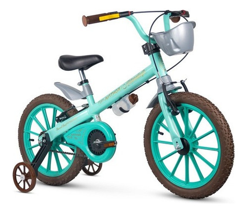 Bicicleta Infantil Aro 16 Nathor Antonella Fem Verde