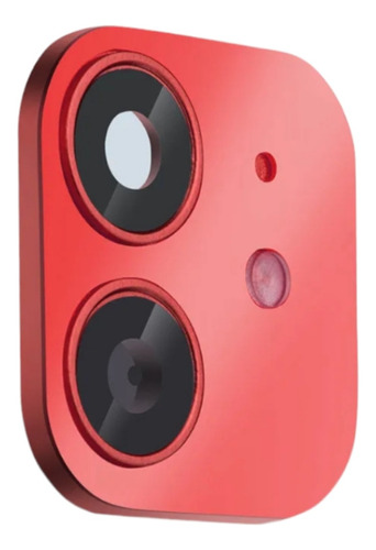 Protector De Cámara Compatible Con iPhone XR Color Rojo