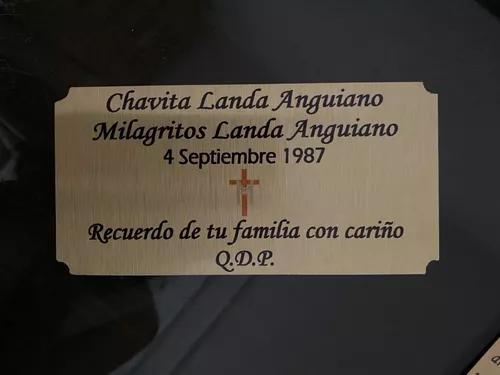 Placa personalizada Señaletica - oro cepillado, plata cepillada