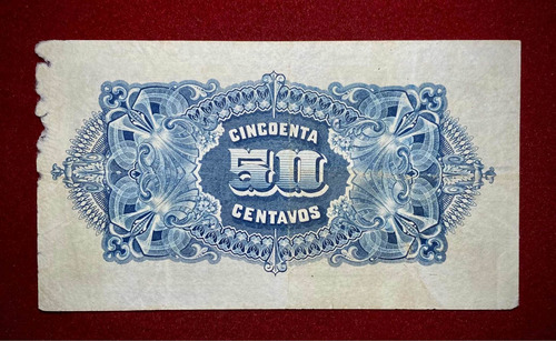 Billete 50 Centavos Mozambique 1919 Pick R3b.2 Banco D Beira (Usado)
