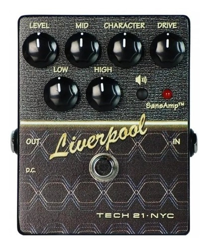 Pedal Preamp-dist. Sansamp Tech 21 Liverpool Distortion V2 Color Marrón oscuro