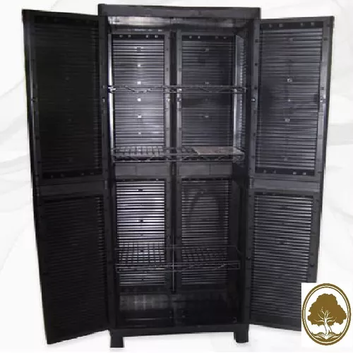 Armario Plastico Closet Bodega Contenedor Exterior Interior negro