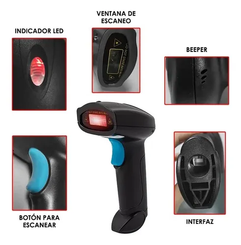Lector Inalámbrico De Códigos De Barras Y Qr (2d)