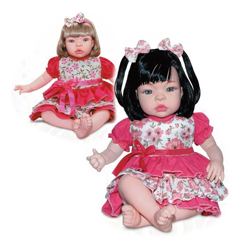 Bonecas Tipo Bebe Reborn Grande Brinquedo Meninas Fala Chora