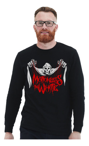 Polera Ml Motionless In White Skull Rock Impresión Directa