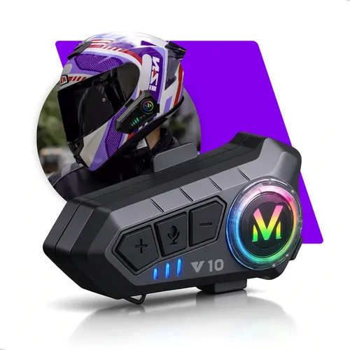 Fone De Ouvido Para Capacete Bluetooth Headset Rgb Sem Fio