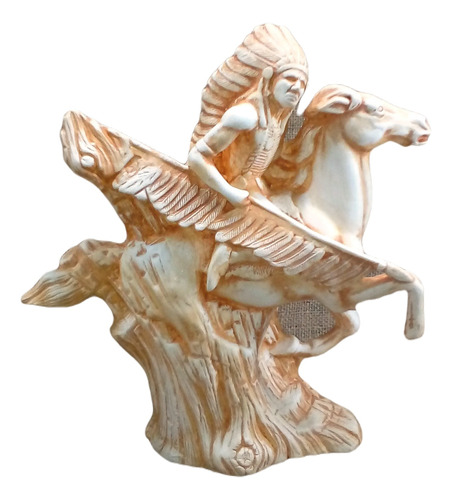 Jinete Montando A Caballo Con Lanza Figura Ceramica