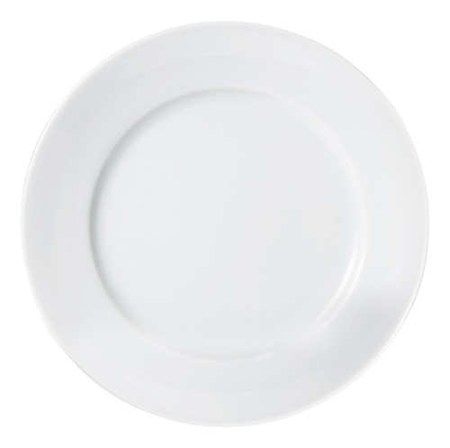 Set X 12 Plato Playo Porcelana Blanca Verbano Maria 27 Cm