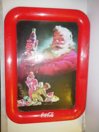 Coca Cola Charola Lamina Santa Claus
