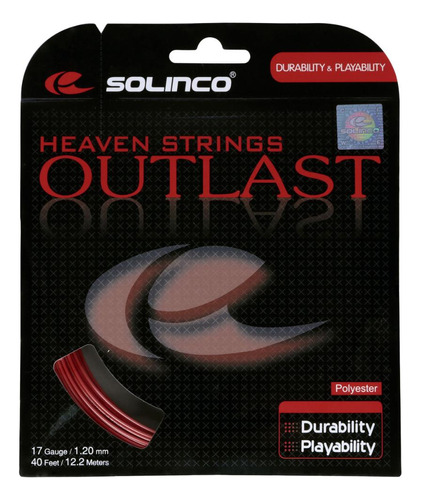 Corda Solinco Outlast 17l 1.20mm Vermelha - Set Individual