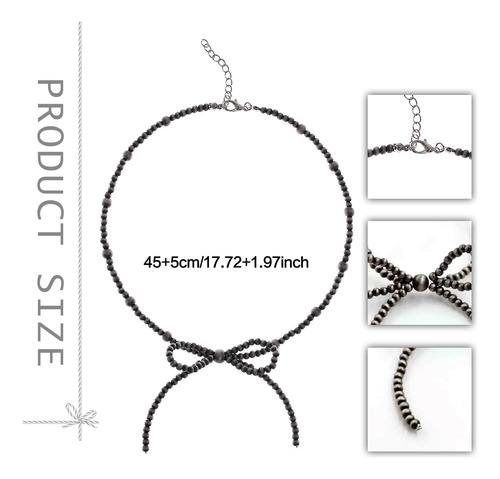 Collar De Perlas Navajo, Collar De Perlas Con Lazo, Collar D