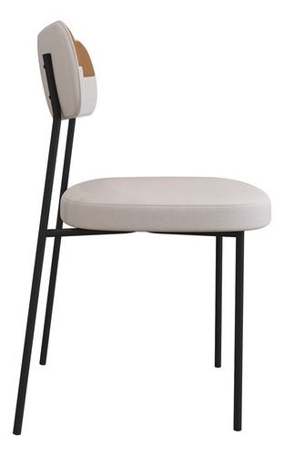 Sala Jantar Mesa Indy 160cm 4 Cadeiras Milli Natura/bege