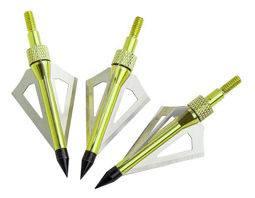 06 Pontas Caça Flechas Setas Arco Besta Balestra A40 (x) Verde
