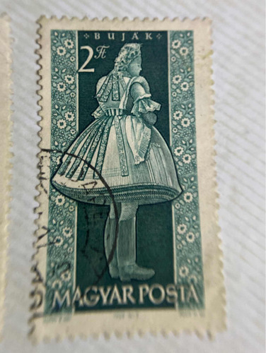 Sello Postal Hungría Traje Tipico Bujak 1963