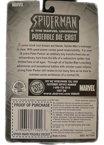 Spiderman The Marvel Universe Wolverine Poseable Diecast