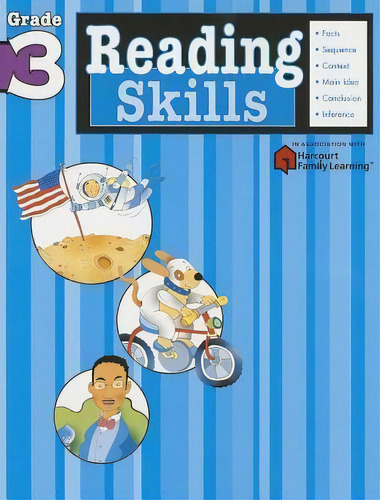 Reading Skills: Grade 3 (flash Kids Harcourt Family Learning), De Flash Kids Editors. Editorial Spark Notes, Tapa Blanda En Inglés