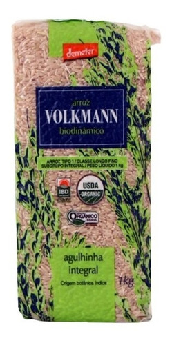 Arroz Integral Orgânico Biodinâmico Volkmann À Vácuo 1 Kg