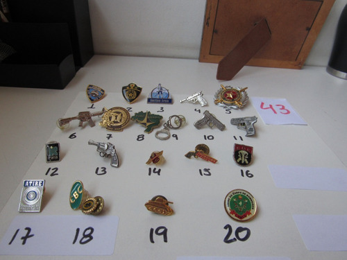 Pins E Botons Armas Militar Exército Lote 043