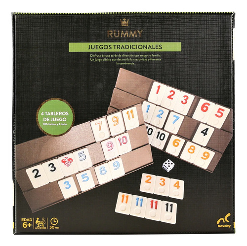Juego De Mesa Rummy Fichas Tercias O Corridas Juego Clasicos