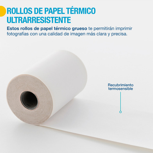 & Rollos Papel Termico 10 Pz Camara Digital Shimy 84132 57mm