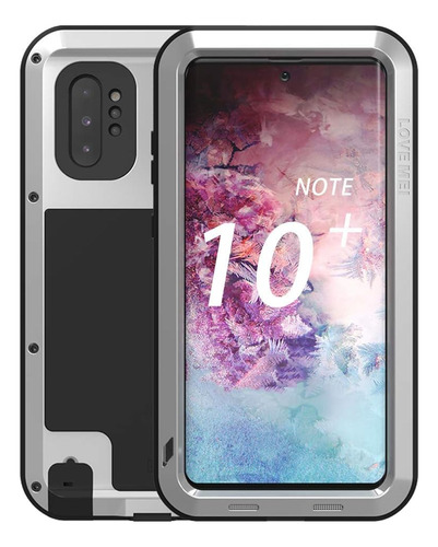 Funda Galaxy Note 10 Plus Lovemei Silver