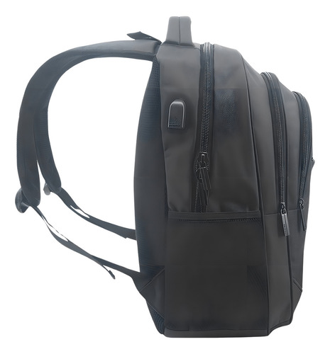 Mochila Portanotebook Unicross Sintra Color Negro Diseño De La Tela Lisa