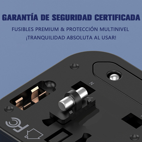 Adaptador De Viaje Universal Desmontable Y Multifuncional, Techwolf Enchufe De Viaje Para Europa, Adaptador Corriente Con 1 Puerto Usb-c Y 2 Puertos Usb-a, Para Europa, Australia, Ee. Uu. Y Más
