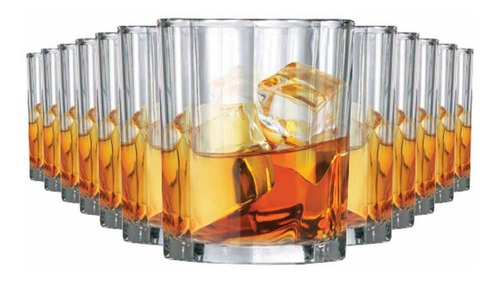 Jogo Copos Whisky Octon On The Rocks Vidro 280ml 12 Pcs