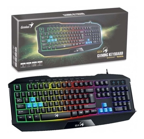 Teclado Gamer Genius Retroiluminado K215 Gaming Español