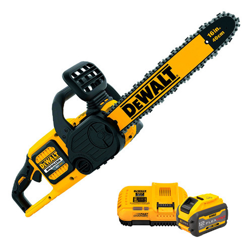 Motoserra A Bateria 60v 1bat 12a Dewalt Dccs670 Brushless Cor Amarelo E Preto