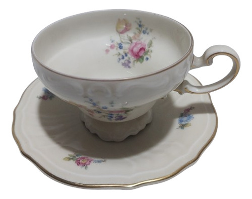 Antigua Taza De Café Rosental Germany De Porcelana Flores 