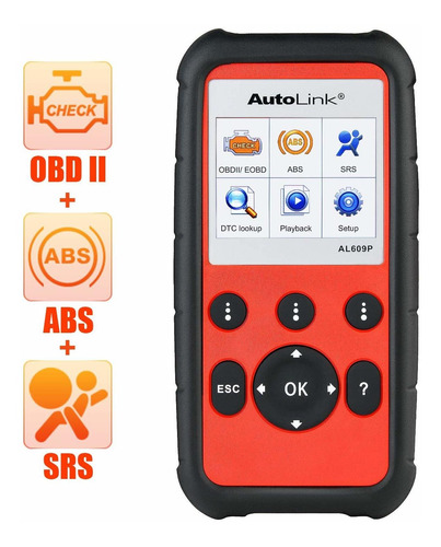 Autel Autolink Al609p Pro Obd2 Escáner Con Abs Srs Diagnósti