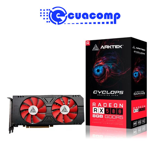 Tarjeta De Video Arktek Gaming Rx580 8gb Pci-e X16 3.0 Gddr5