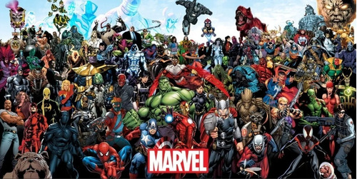 Poster De Anime Universo Marvel Avengers, Thor Spiderman 