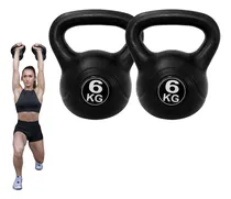 Comprar Set 2 Pesas Rusas De 6 Kg Kettlebel 13.2 Libras Fitness Gym
