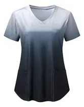 Comprar Blusa De Manga Corta Con Bolsillo Y Estampado De Uniformes A