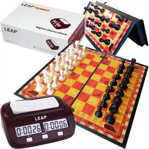 Kit Jogo de xadrez completo + Relógio Digital PQ9907S – Jadoube