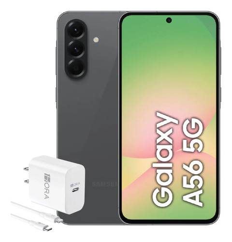 Samsung Galaxy A56 5g Dual 128gb 8ram Black + Adaptador Genérico