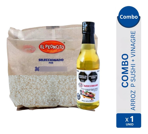 Combo Arroz Para Sushi + Vinagre De Arroz Libre De Gluten