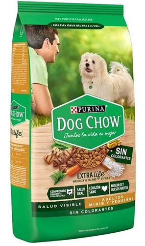 Alimento Dog Chow Salud Visible Sin Colorantes para perro adulto de raza mini y pequeña sabor mix de 3 kg