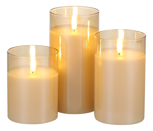 Lámpara Colgante Flickering Constant, Kit De 3 Velas Sin Lla