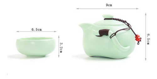 Juego De Té Verde Portátil De Viaje, Porcelana, Artículos De
