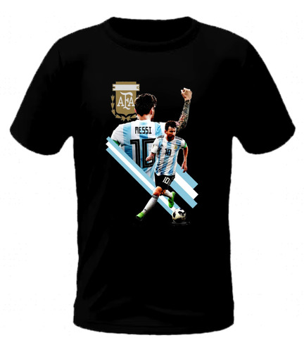 Remera Algodón Estampa Leo Messi Unisex Niño Adulto 