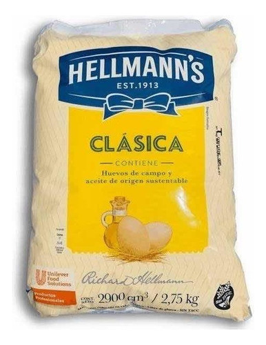 Mayonesa Hellmann's Bolsa X 2,75 Kg