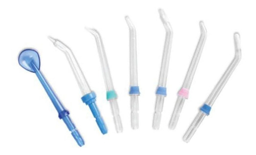 Set De 7 Picos/puntas Para Waterpulse Niceefeel Bucal Oral Color Transparente