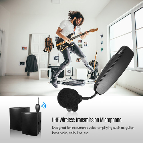 F Sistema De Micrófono Inalámbrico Uhf 2 Transmisor Y 1 Rece
