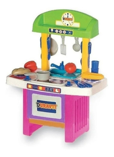 Imagen 1 de 10 de Mi Cocinita Cocina Duravit Chica Con 33 Accesorios Playking